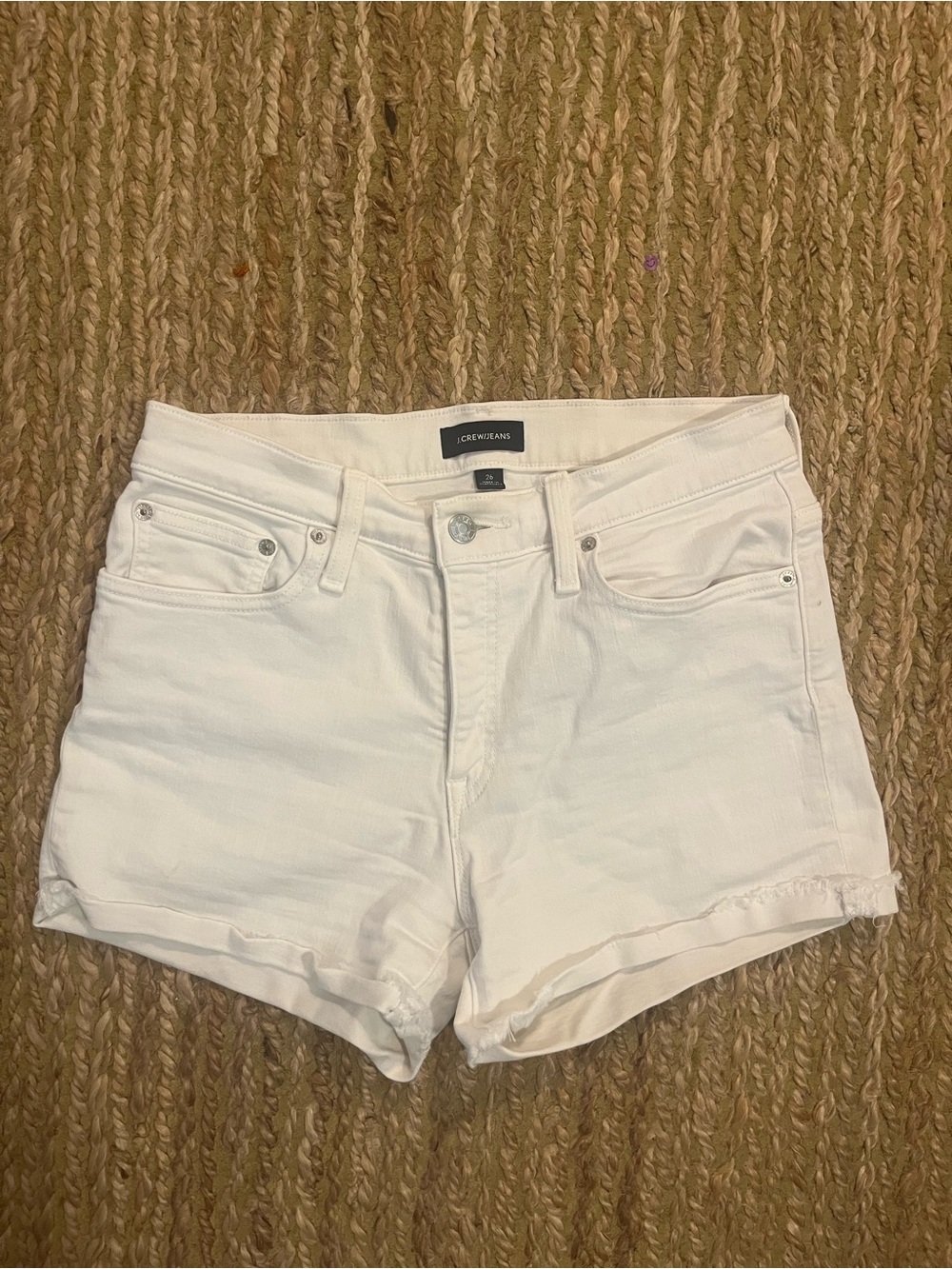 J. Crew White Denim Cutoff Shorts